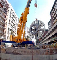 Comienza el montaje de la tuneladora del Metro