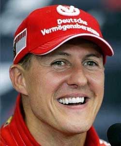Schumacher no aguanta sobre la moto