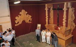 El nuevo retablo para el Cristo de la Sangre estará concluido en noviembre