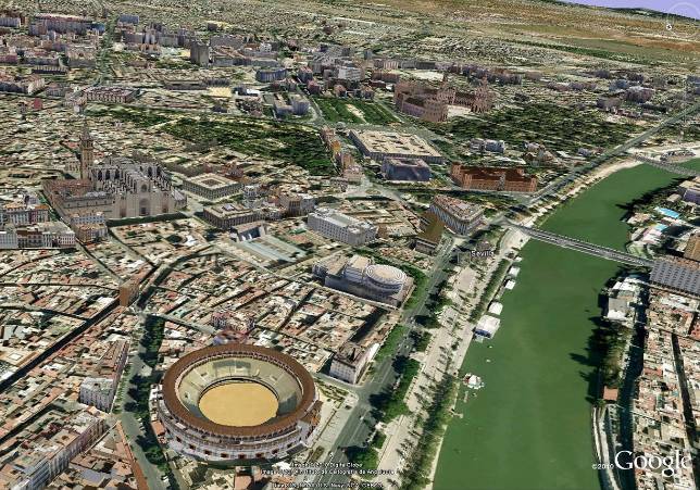 Sevilla en 3D con Google Earth