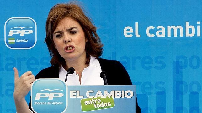 Sáenz de Santamaría: «ERE fraudulentos, fondos malversados, y nepotismo descarado son las marcas del PSOE»