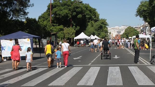El Ayuntamiento cortó el Paseo Colón para celebrar el Día Sin Coches