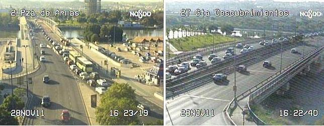 Retenciones en el Puente del Cachorro por las obras de remodelación