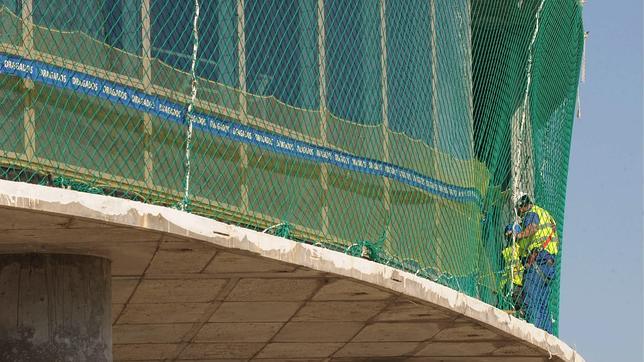 Trabajadores en la Torre Pelli