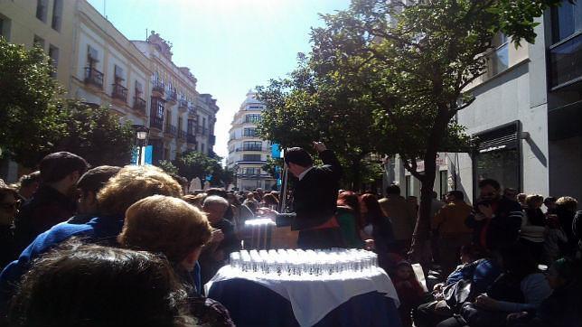Brindis multitudinario en Jerez para festejar que es Ciudad Europea del Vino