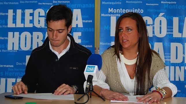 Los populares Luis Paniagua y Cristina Alonso.
