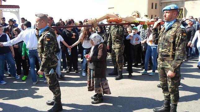 La brigada española en Líbano celebró también la Semana Santa