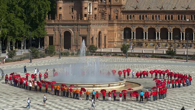 Un corazón que late en la Plaza de España