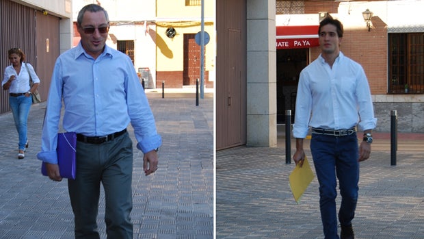 Agustín Morón y Luis Paniagua a su llegada a los juzgados / L.M.