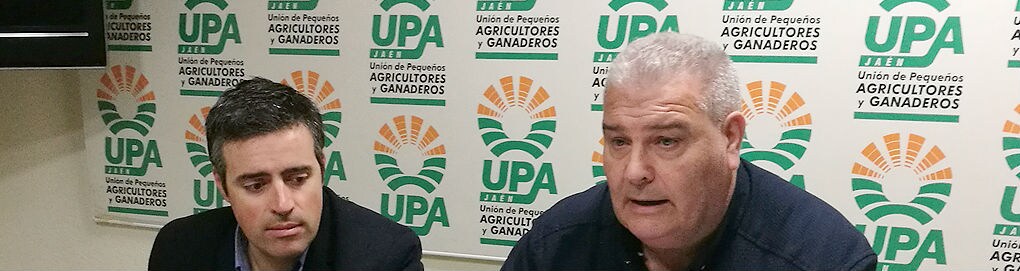 Cristóbal Cano, a la izquierda, y Manuel Piedra, secretarios generales de UPA en Jaén y Córdoba