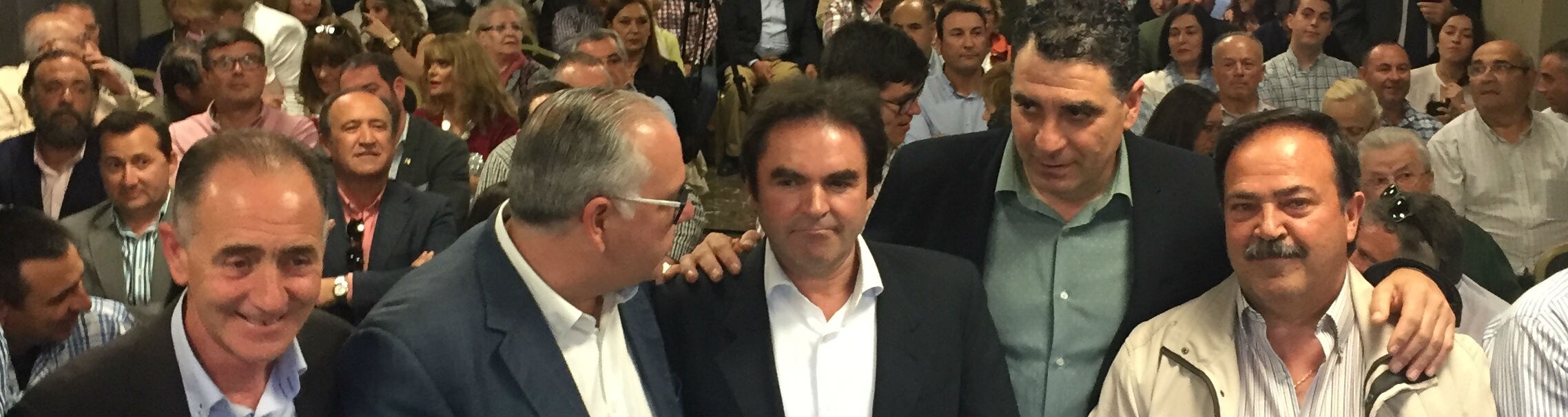 Dirigentes del PP, durante la presentación de la candidatura de Miguel Moreno en Jaén