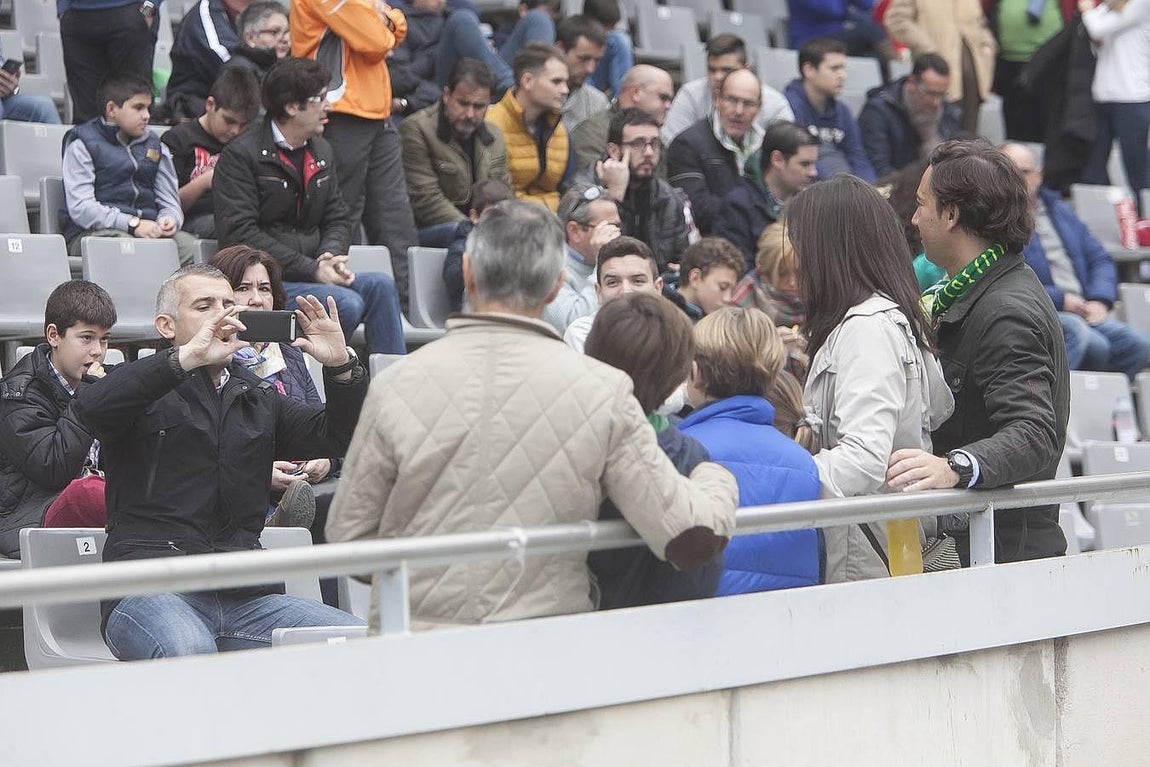 Las gradas en el partido contra el Mirandés