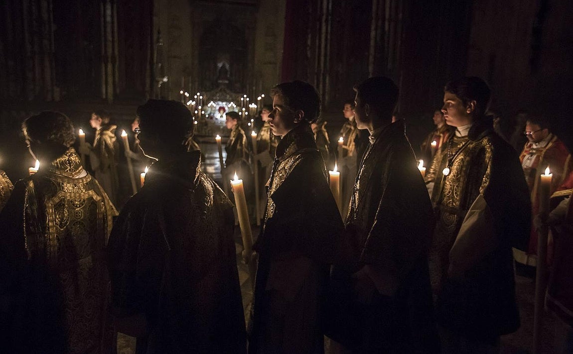 La Madrugada en el interior de la Catedral, por Serrano