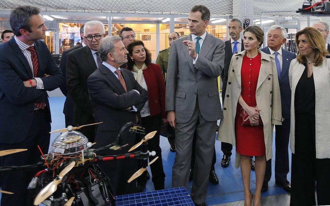 Los Reyes de España, de visita en Aerópolis