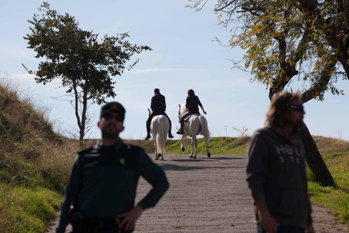 Estampas del rodaje de «Juego de Tronos» en el Castillo de Almodóvar