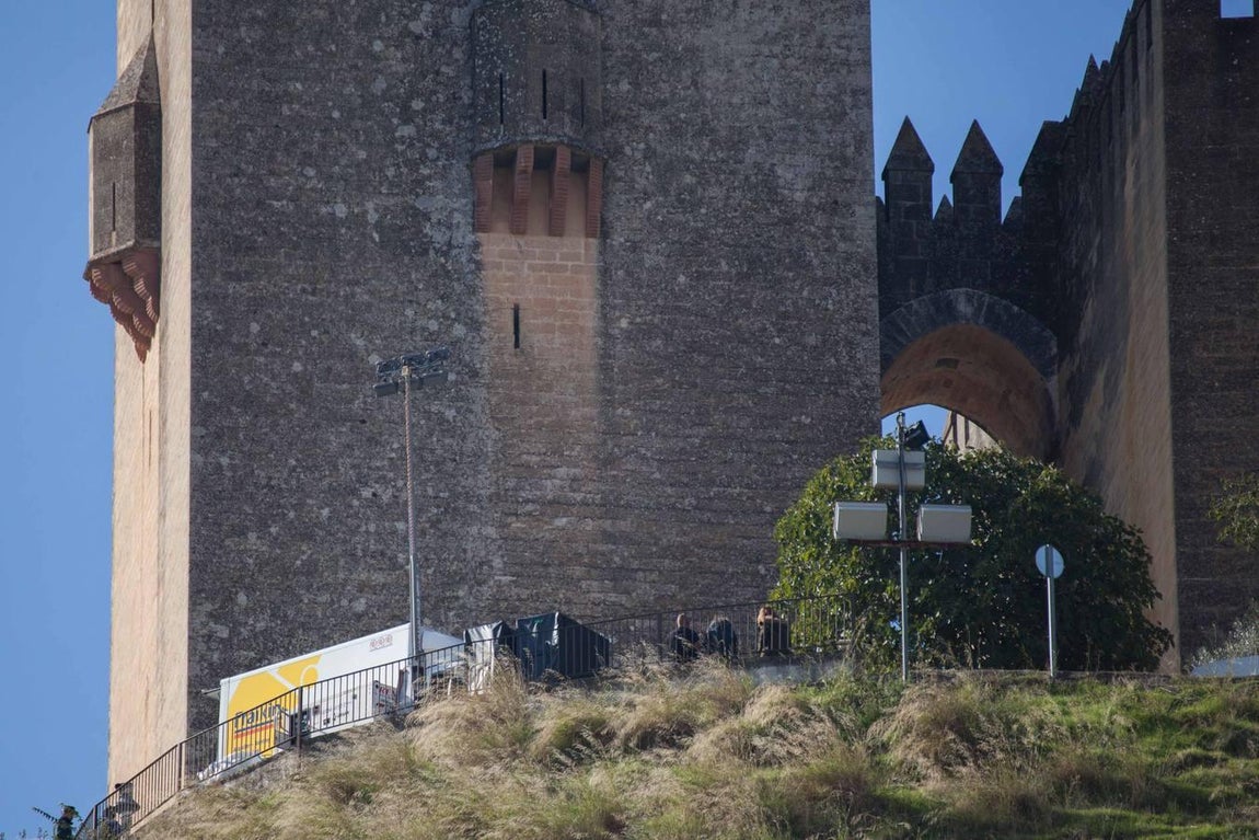Estampas del rodaje de «Juego de Tronos» en el Castillo de Almodóvar
