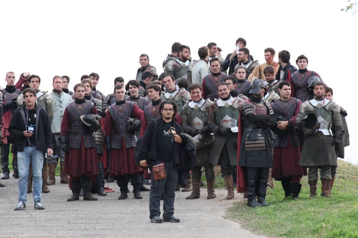 Estampas del rodaje de «Juego de Tronos» en el Castillo de Almodóvar