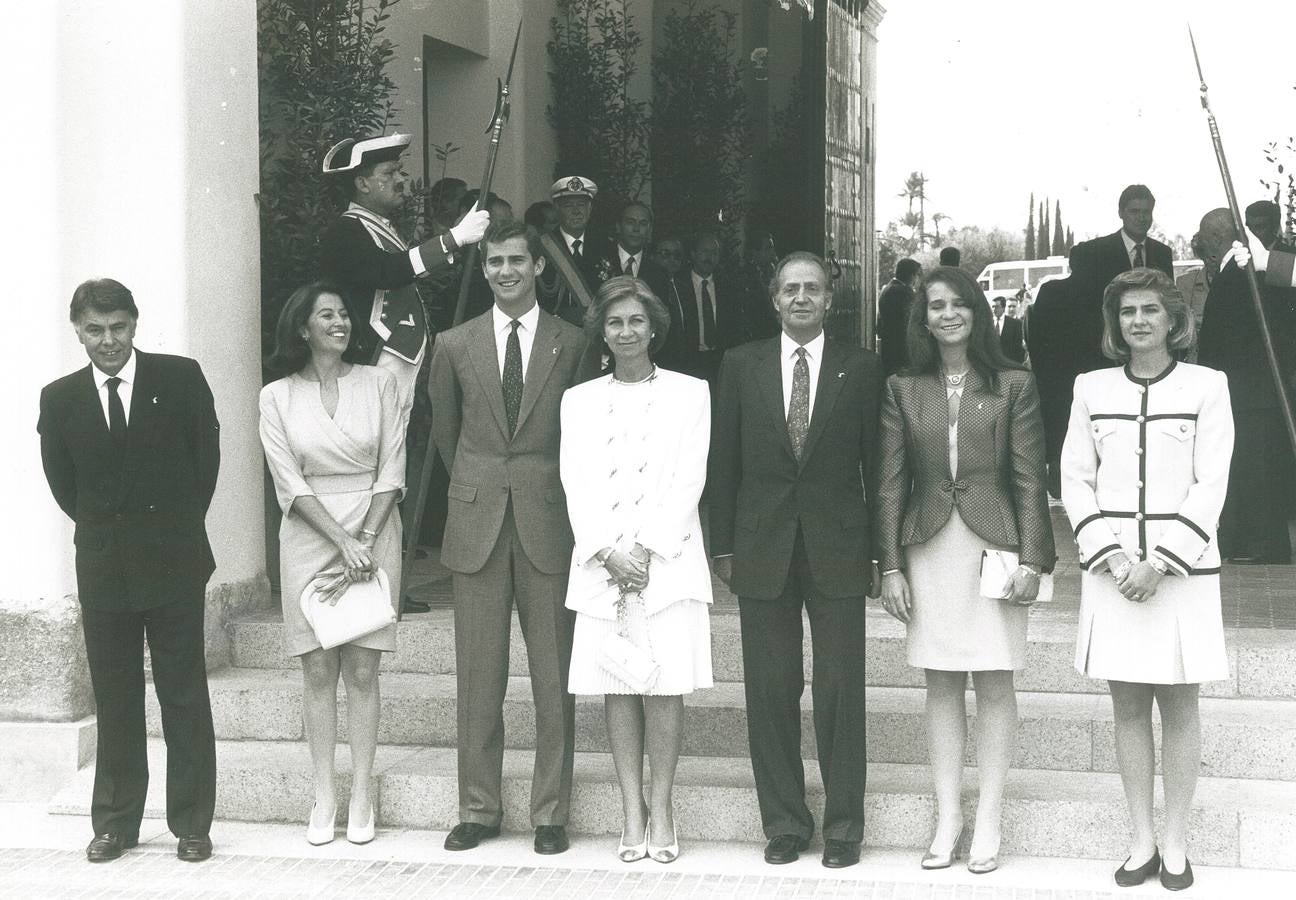 Visita de personalidades a la Expo '92 de Sevilla, en imágenes