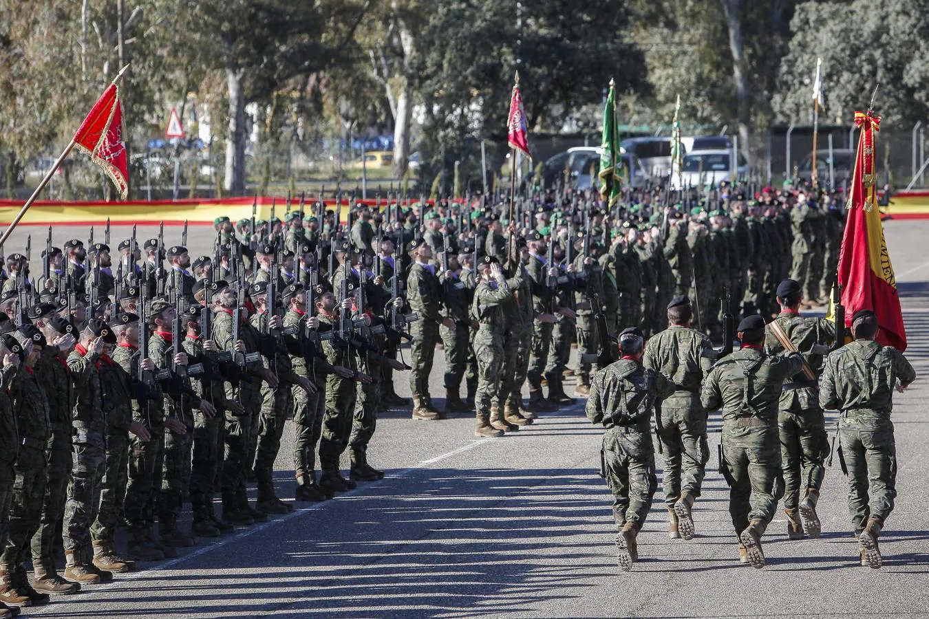 La despedida de los militares de la BRI X de Córdoba hacia Letonia