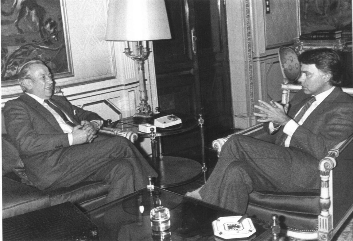 Departiendo con Felipe González en la Moncloa como comisario de la Expo