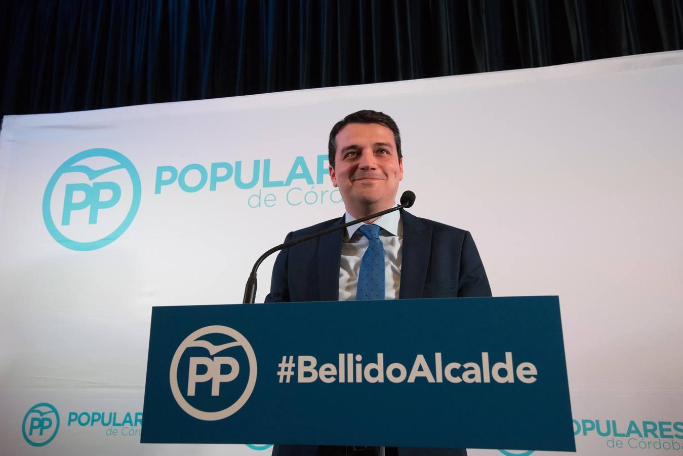 El primer acto de José María Bellido como candidato a la Alcaldía de Córdoba, en imágenes