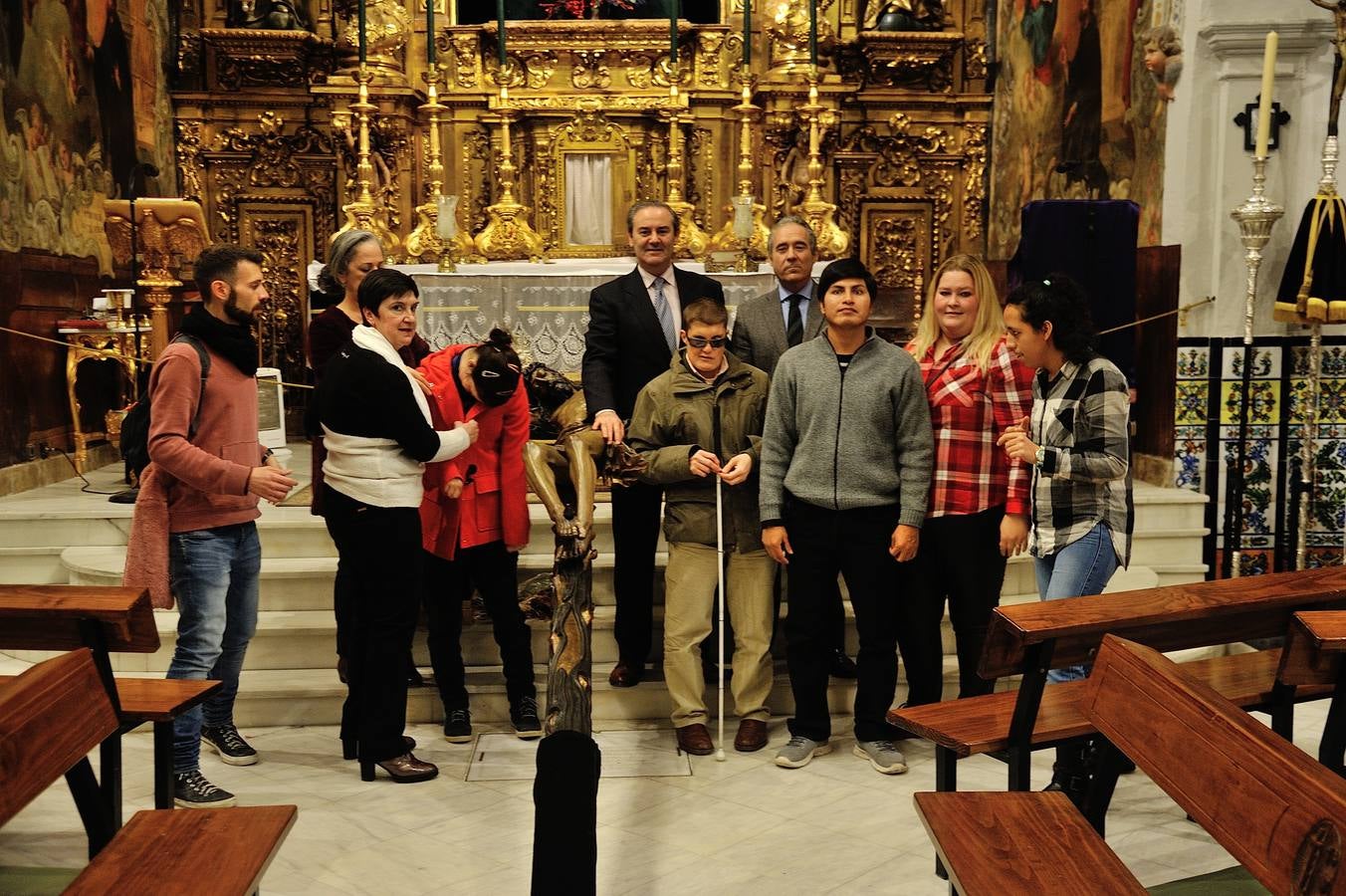 Galería de la visita de los invidentes de la Once y Apascide en la Vera Cruz