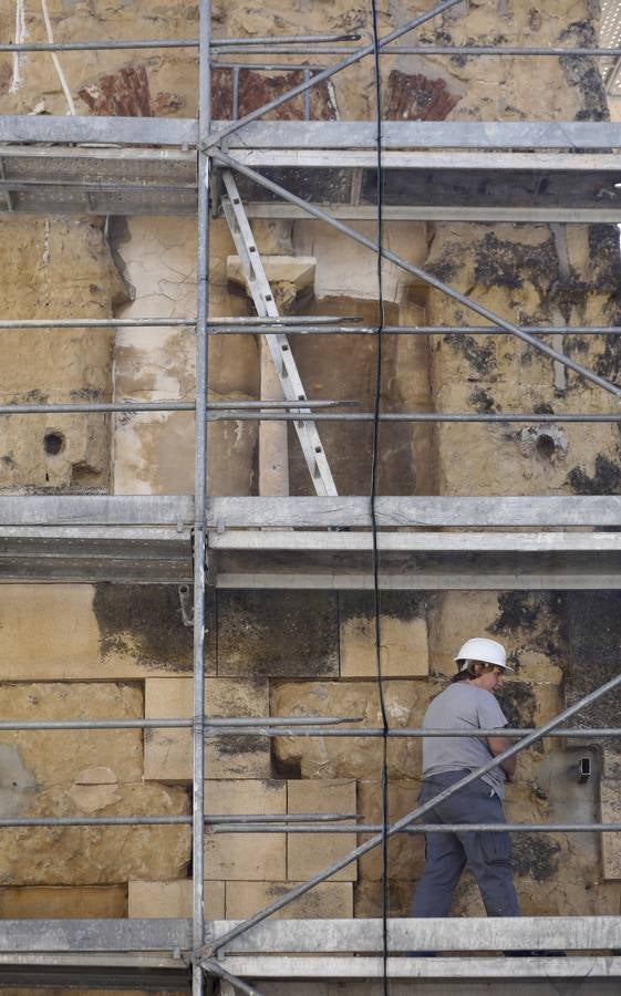 La restauración del alminar de San Juan de Córdoba, en imágenes