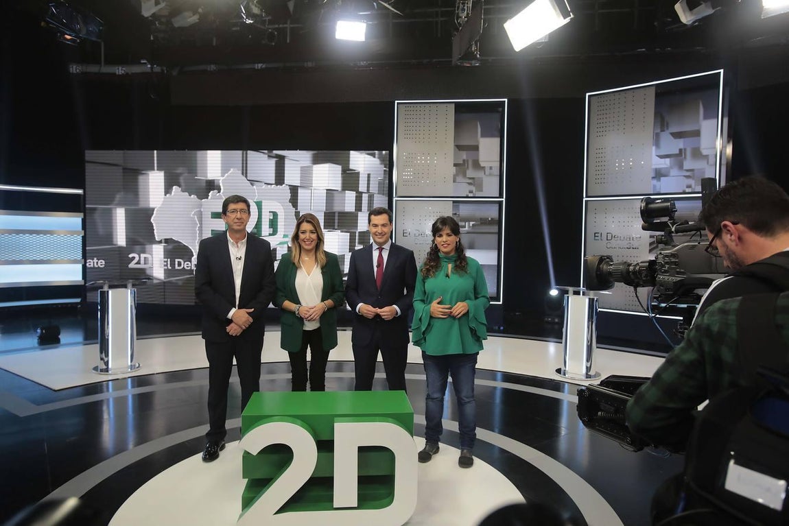 En imágenes, primer debate electoral de los líderes políticos andaluces en Canal Sur