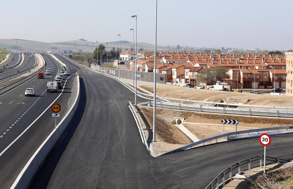 La nueva salida de la Autovía del Sur, en imágenes
