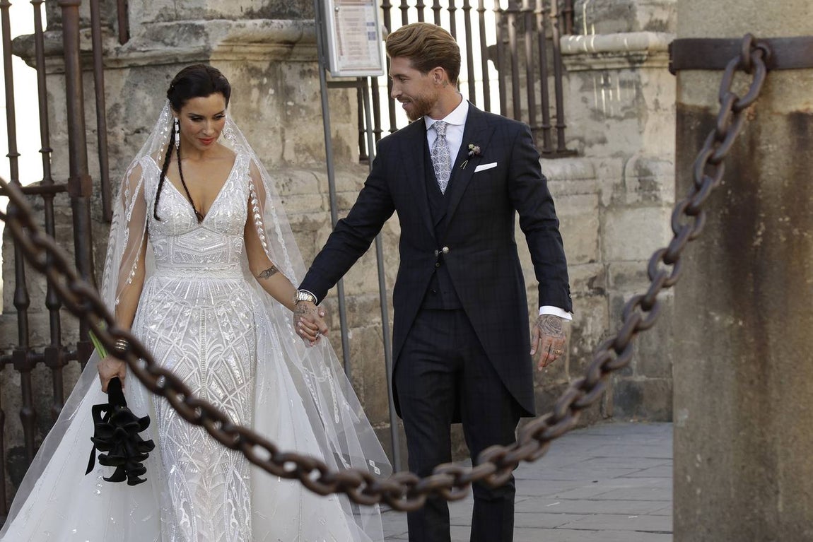 En imágenes, las mejores imágenes que dejó el enlace de Ramos y Pilar Rubio