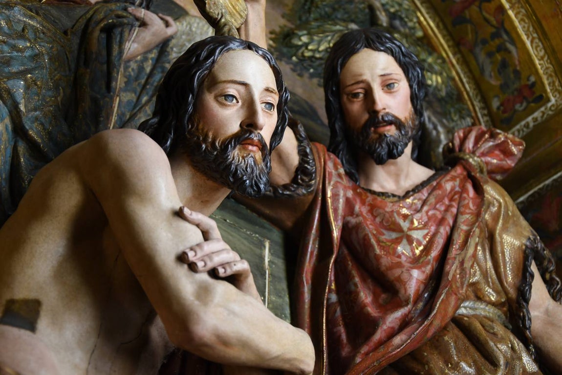 En imágenes, la restauración del retablo de San Juan Bautista de la Anunciación