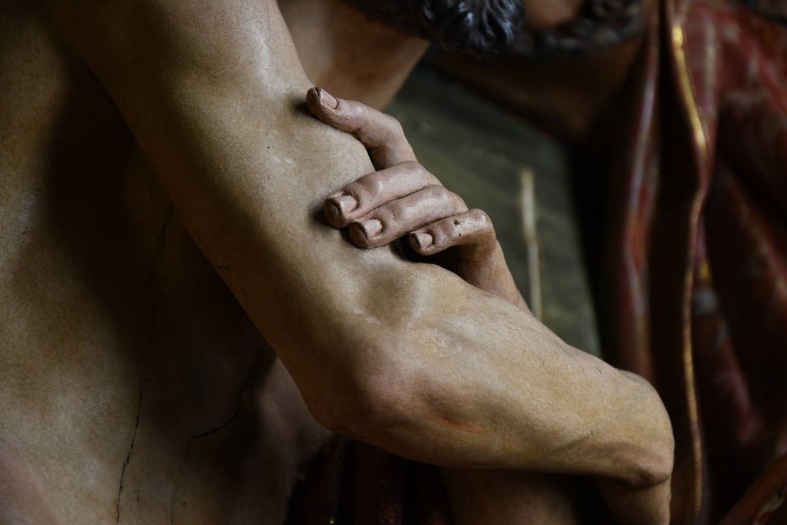 En imágenes, la restauración del retablo de San Juan Bautista de la Anunciación