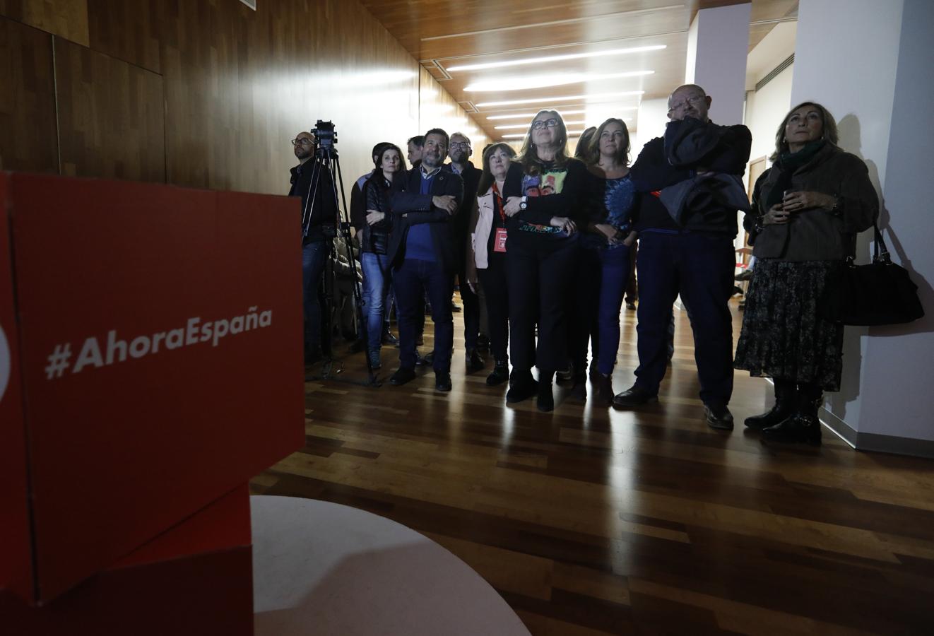 La noche de las elecciones generales en Córdoba para el PSOE, en imágenes