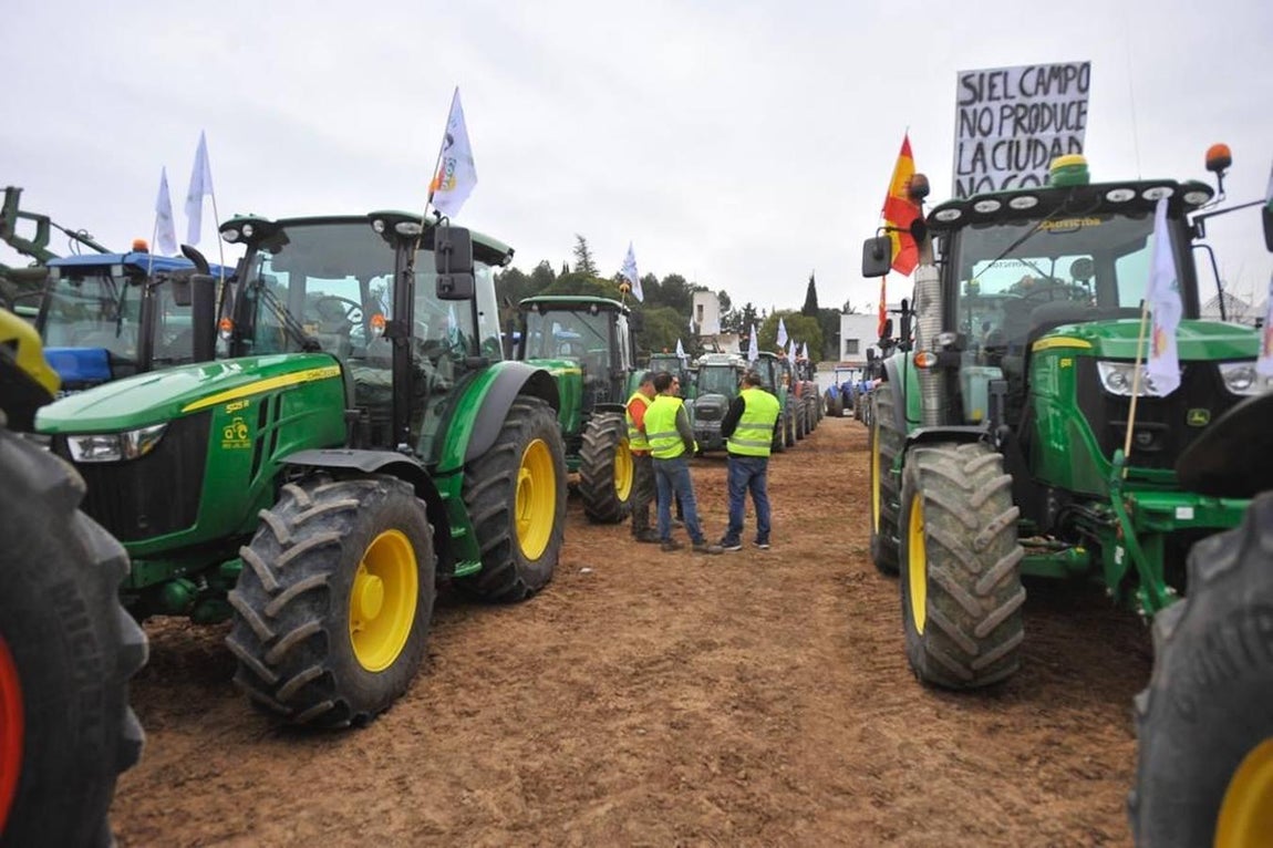 Las reivindicaciones de los agricultores en Málaga, en imágenes