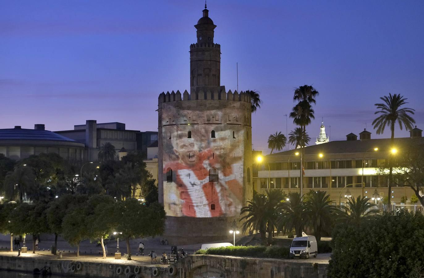 La Torre del Oro se viste de derbi