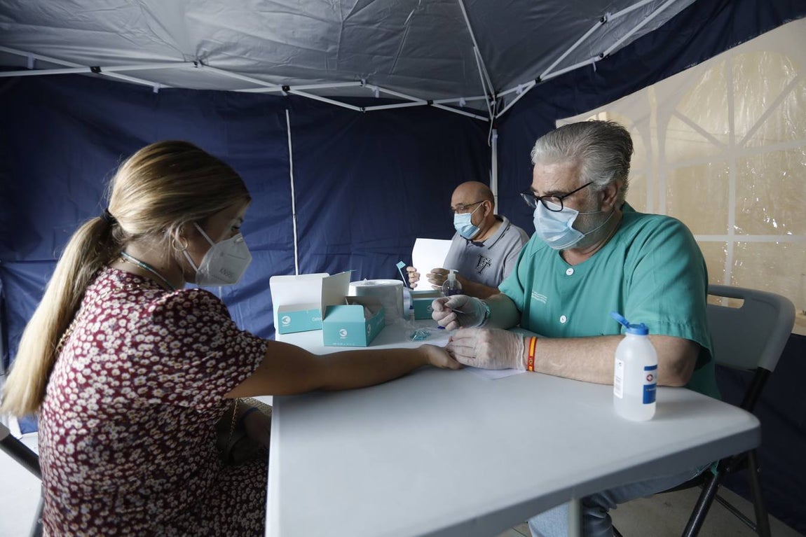 En imágenes, los test en la Escuela de Magisterio «Sagrado Corazón» de Córdoba