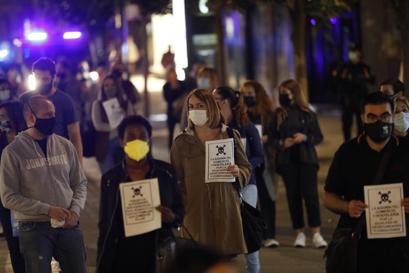 Los comerciantes del Centro de Córdoba, en su protesta: «Con estas limitaciones, muchos cerraremos»