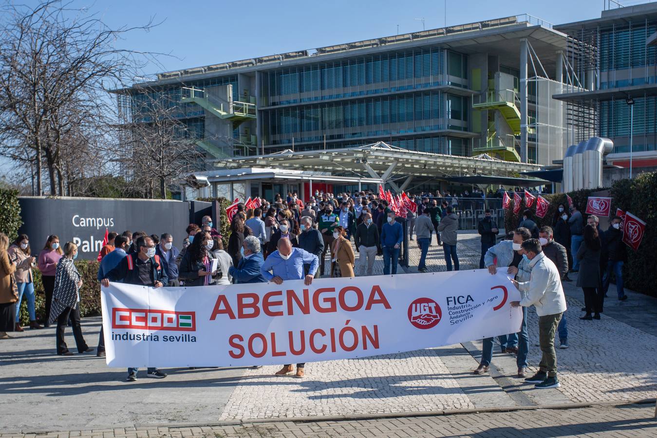 Los trabajadores de Abengoa se manifestarán el 19 de marzo para que se mantenga el empleo