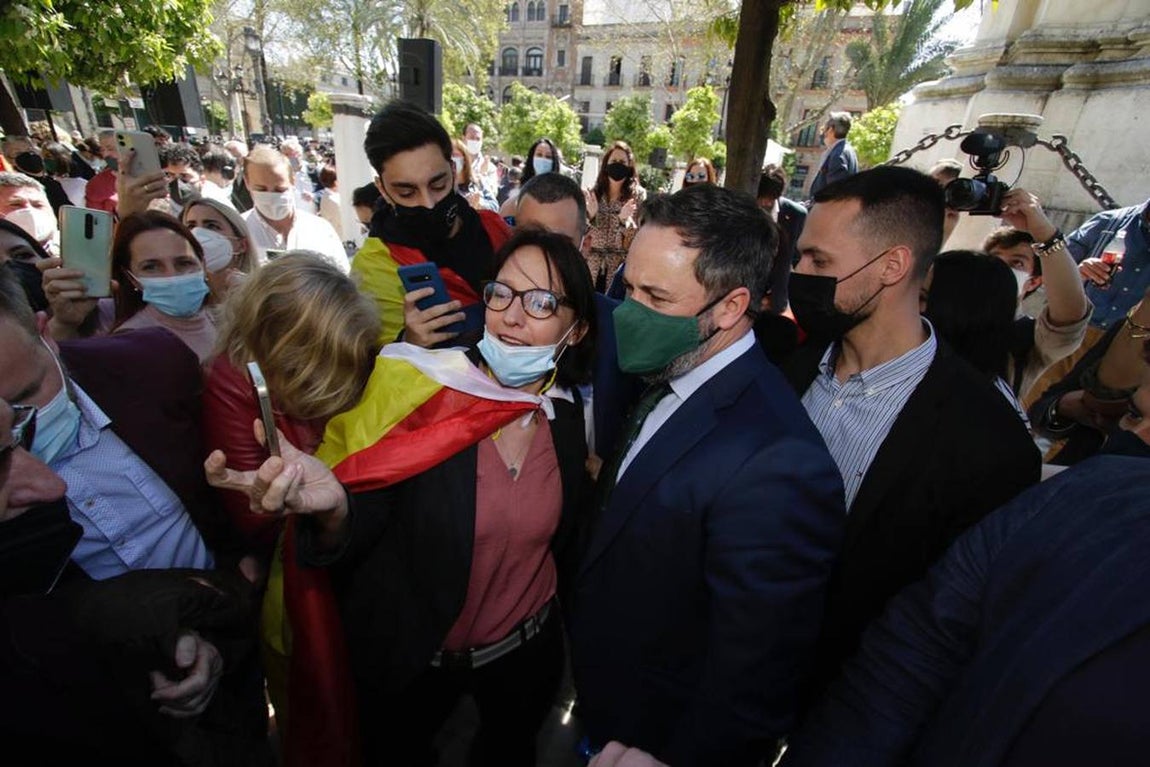 Acto de Vox en la Plaza Nueva de Sevilla
