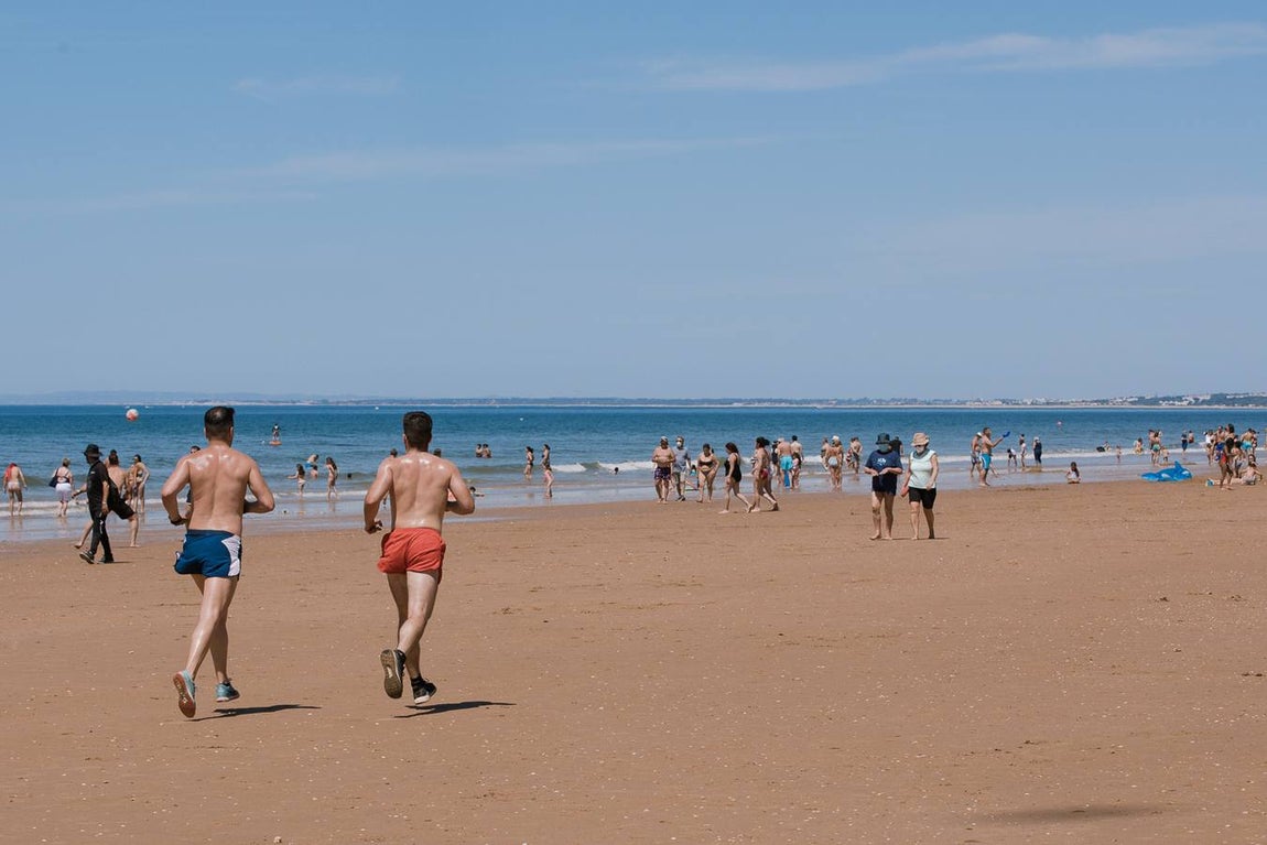 Ambiente en la playa de Punta Umbría