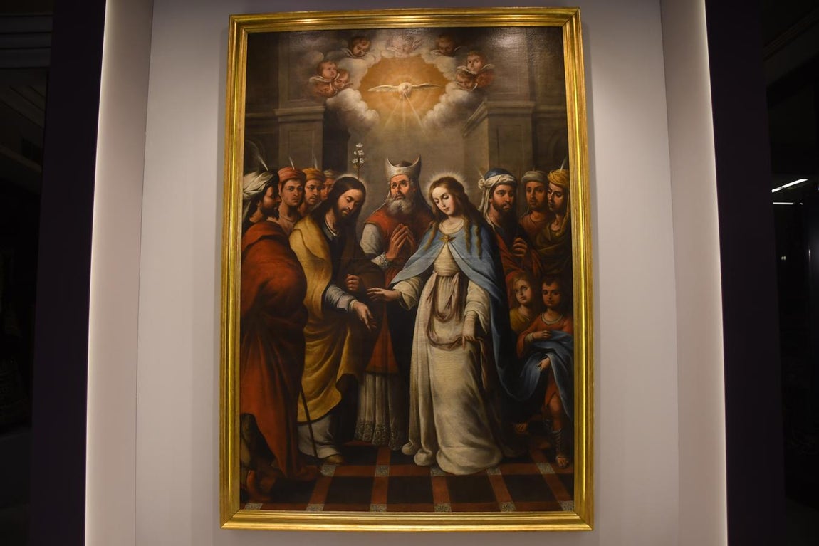 Imágenes de la presentación de la restauración de la pintura de Murillo en el Gran Poder