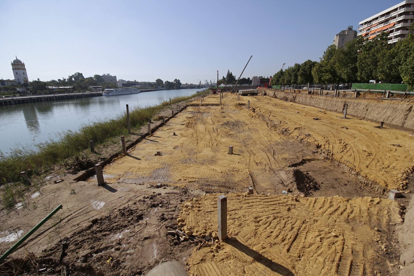 El Jardín de las Cigarreras de Sevilla abre el río a Los Remedios y tendrá una ‘playa’