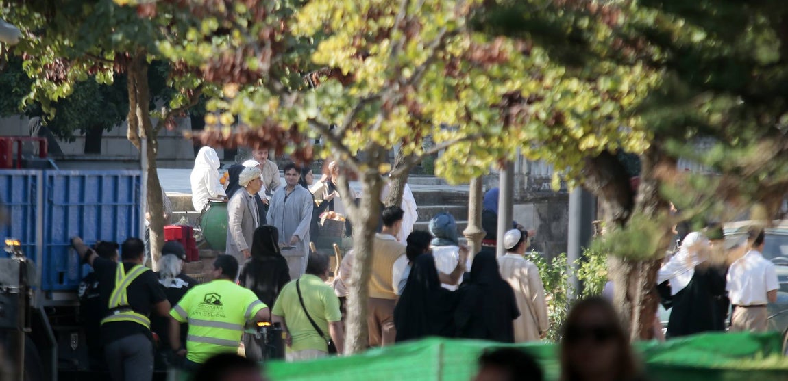 En imágenes, el rodaje de &#039;The Crown&#039; en la Plaza América