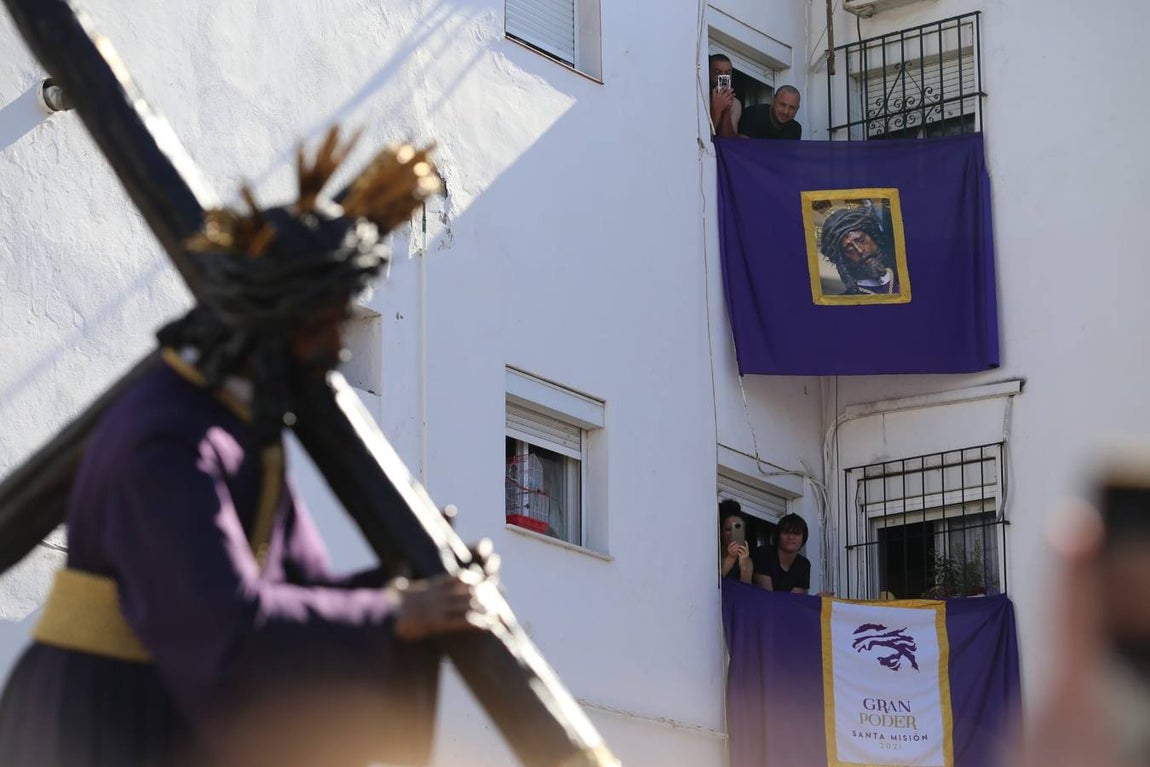 El Señor del Gran Poder, a su llegada a la parroquia de Nuestra Señora de la Candelaria