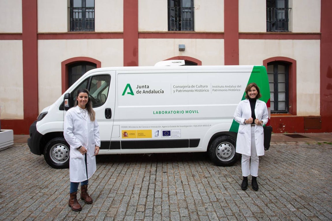 Nuevo laboratorio móvil del IAPH para diagnosticar y restaurar bajo demanda allí donde sea necesario. VANESSA GÓMEZ