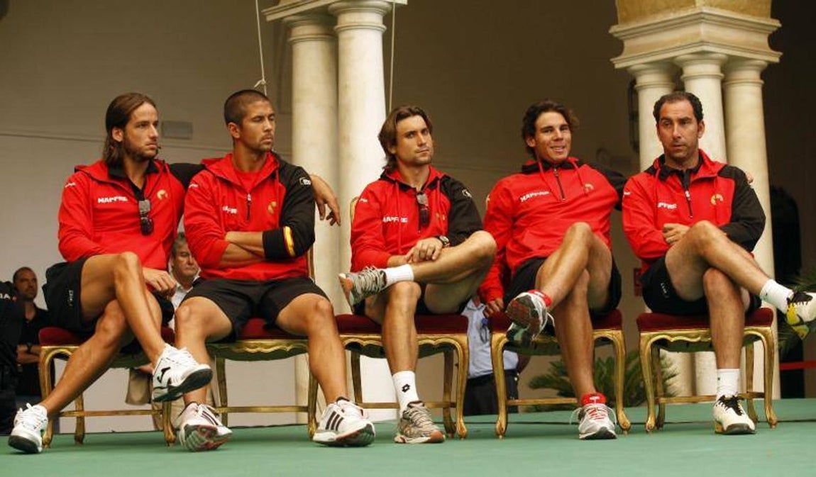 Rafa Nadal en la Copa Davis de 2011 en Córdoba, en imágenes