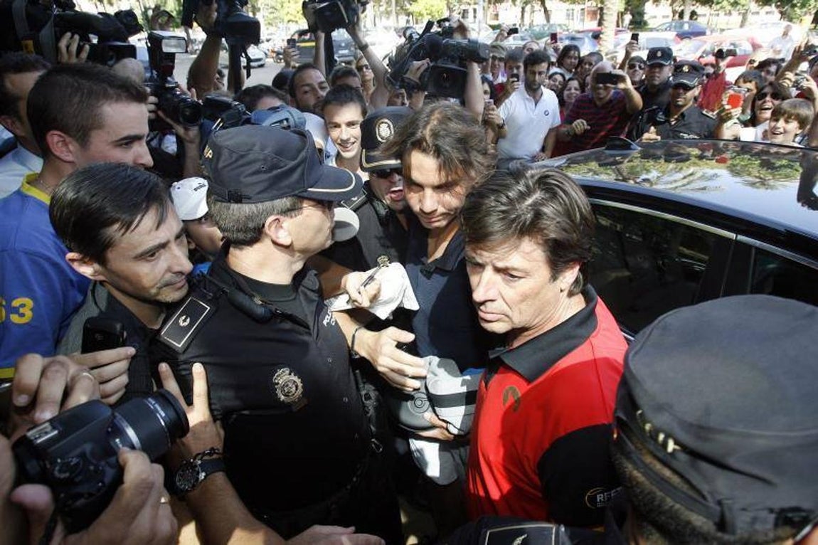 Rafa Nadal en la Copa Davis de 2011 en Córdoba, en imágenes