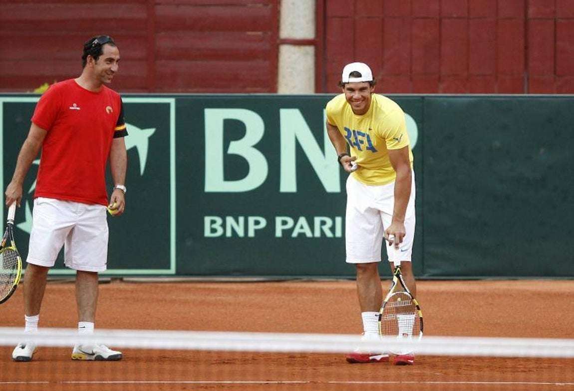 Rafa Nadal en la Copa Davis de 2011 en Córdoba, en imágenes