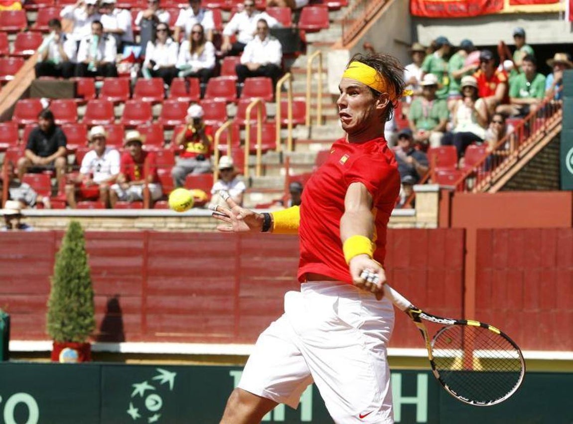 Rafa Nadal en la Copa Davis de 2011 en Córdoba, en imágenes