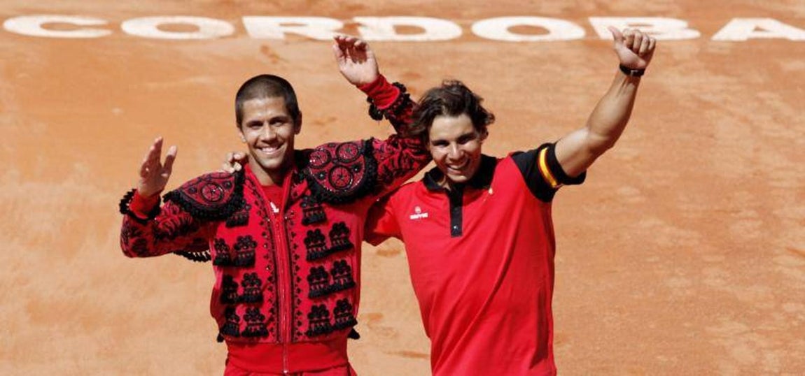 Rafa Nadal en la Copa Davis de 2011 en Córdoba, en imágenes